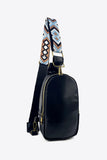 Adjustable Strap Faux Leather Sling Bag