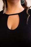 Black Dress With Keyhole Detail