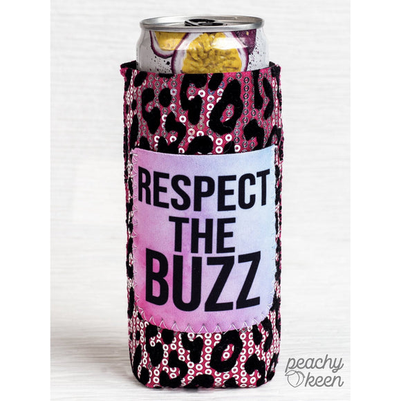 Respect the buzz Sequin Koozie