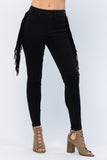 Judy Blue High Rise Side Fringe Skinny Jegging