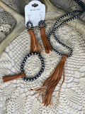 Navajo Faux Leather Tassel Sets