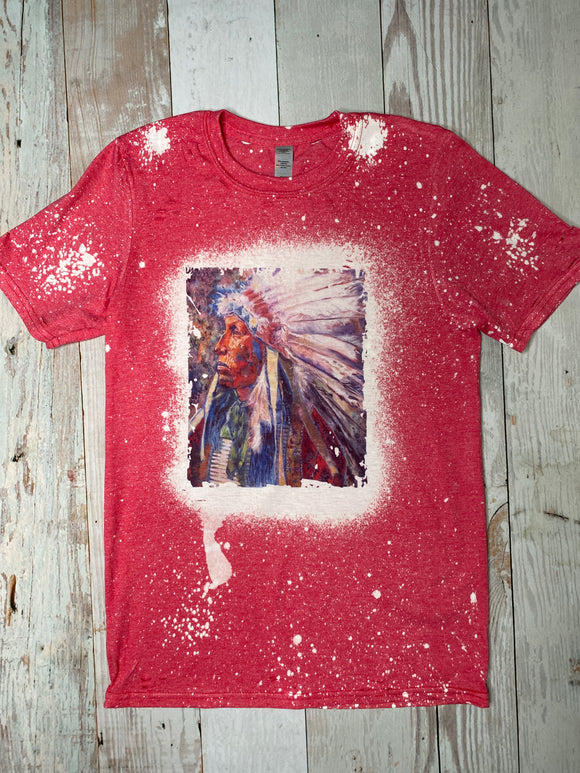 Bleached T-Shirt “Indian“