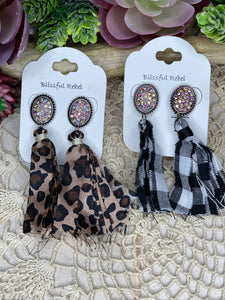 Concho Tassel Earrings