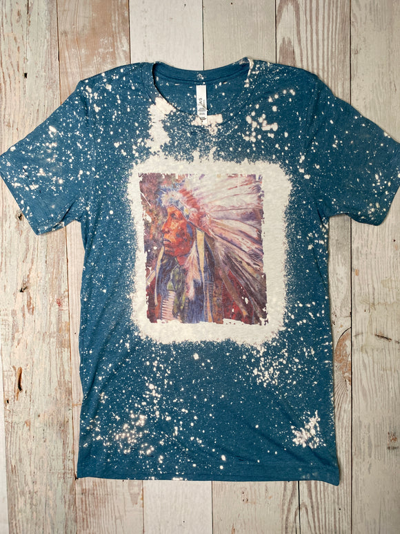 Bleached T-Shirt “Indian“