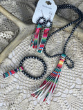 Navajo Faux Leather Tassel Sets