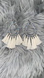 Fringe teardrop bling earrings