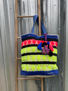 Pom Pom Tote with Tassels Tote