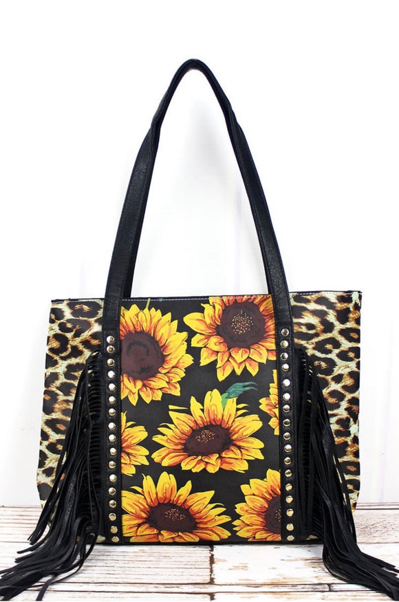 Sunflower Fringe Tote