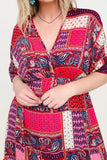 Paisley Patchwork Multicolor A-Line Maxi Dress