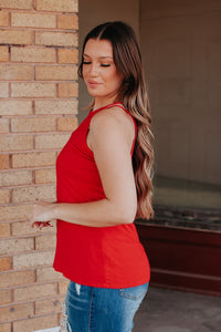 Double Strap Red Tank